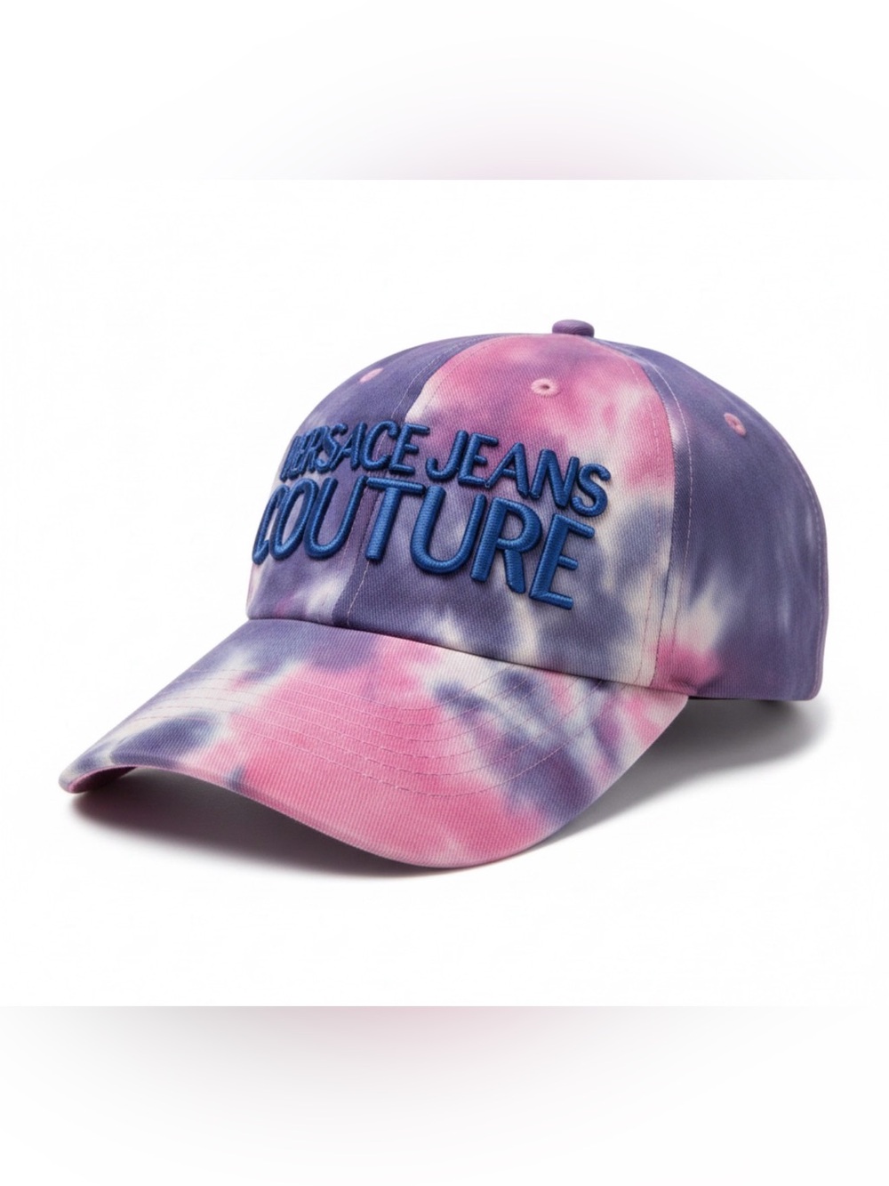 Versace Jeans Collection Pink & Purple Tie-Dye Baseball Cap - Embroidered Logo